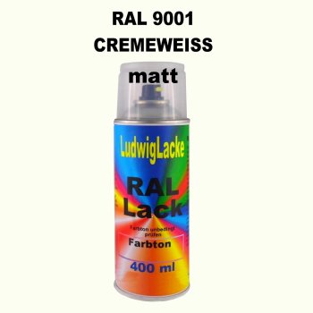 RAL 9001 CREMEWEISS Matt 400 ml 1K Spray