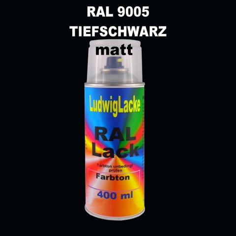 RAL 9005 TIEFSCHWARZ Matt 400 ml 1K Spray