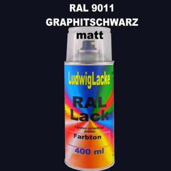 RAL 9011 Graphitschwarz Matt 400 ml 1K Spray