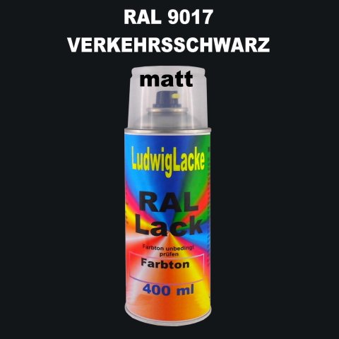 RAL 9017 VERKEHRSSCHWARZ Matt 400 ml 1K Spray