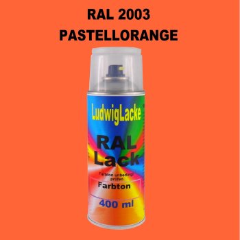 RAL 2003 PASTELLORANGE Seidenmatt 400 ml 1K Spray