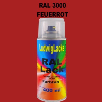 RAL 3000 Feuerrot Seidenmatt 400 ml 1K Spray