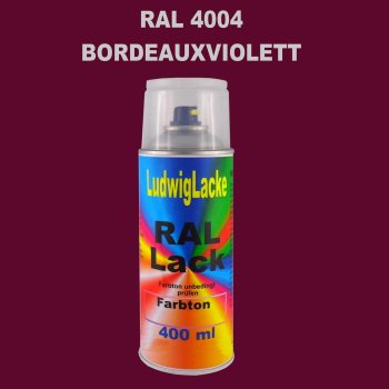 RAL 4004 BORDEAUXVIOLETT Seidenmatt 400 ml 1K Spray