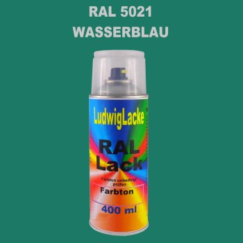 RAL 5021 Wasserblau Seidenmatt 400 ml 1K Spray