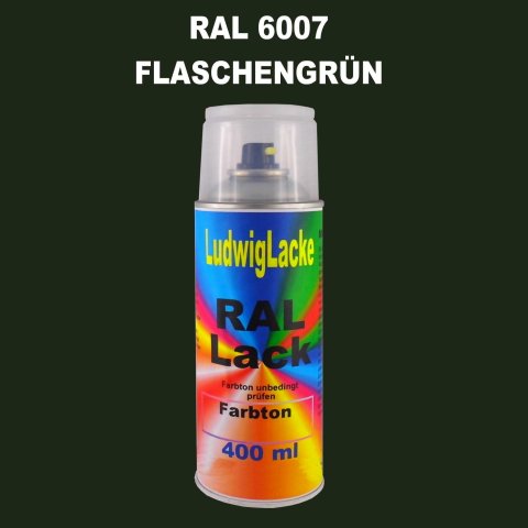 RAL 6007 FlaschenGrün Seidenmatt 400 ml 1K Spray