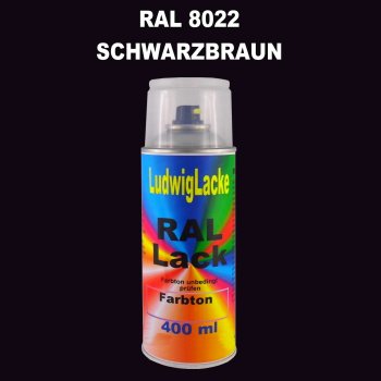 RAL 8022 SCHWARZBRAUN Seidenmatt 400 ml 1K Spray
