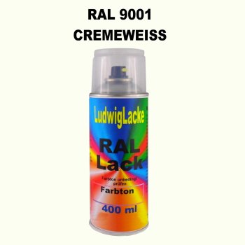 RAL 9001 CREMEWEISS Seidenmatt 400 ml 1K Spray