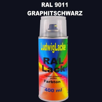 RAL 9011 Graphitschwarz Seidenmatt 400 ml 1K Spray