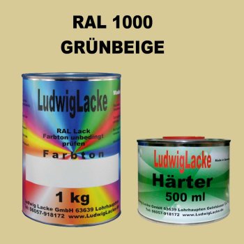Heizkörperlack RAL 1000 Grünbeige 1,5 kg Set