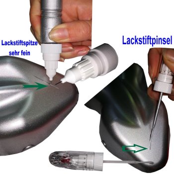 Lackstift Set mit Nadel+Pinsel im Farbton Polarsilber LM7Y / D1 passend für VW 24ml