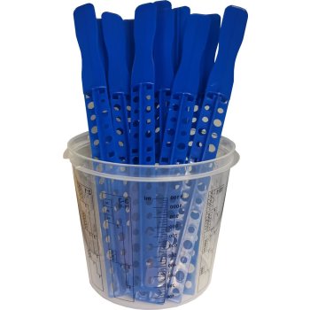 50 Plastik Rührstäbe 29 x2,4 x1,2cm blau zum...