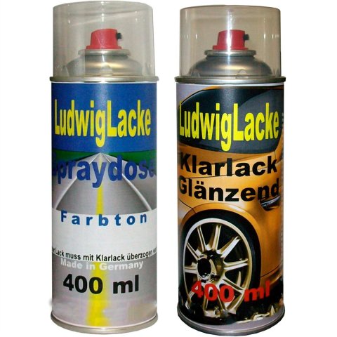 Motorradlack Sprayset für PIAGGIO SCOOTERS 288/A BLU ARMONIA PEARL OPACO MATT je 400 ml