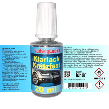 Lackstift-Set Autolack + Klarlack mit je 20ml für VW in ROT M. 97C