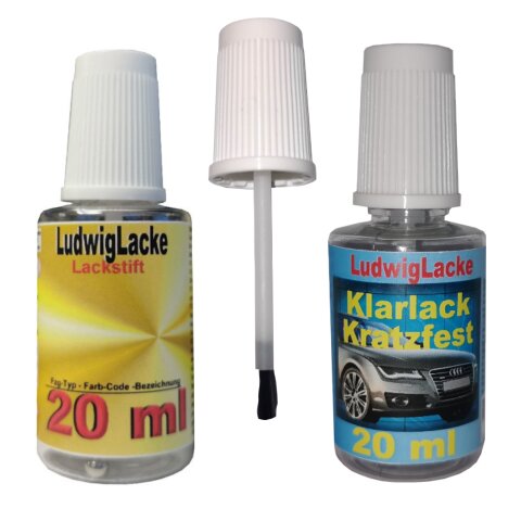 Lackstift-Set Autolack + Klarlack je 20ml für Ferrari in VERDE MEDIO M. 180093